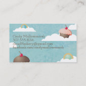 Koekjes cupcakes hemelwolken bakkerij visitekaartje (Achterkant)