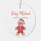 Koekjes die baby Girl bevruchten Aankondiging van Keramisch Ornament (Links)