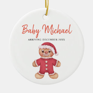 Koekjes die baby Girl bevruchten Aankondiging zwan Keramisch Ornament