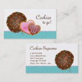 Koekjes Donut Bakery Cute Polka Dots Modern Visitekaartje (Voorkant / Achterkant)