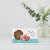 Koekjes Donut Bakery Cute Polka Dots Modern Visitekaartje (Staand voorkant)