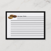 Koekjes en andere schadelijke desserts op wit visitekaartje (Achterkant)