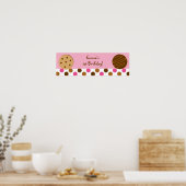 Koekjes en Baby shower-bannerbord Poster (Keuken)