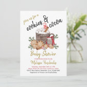 Koekjes en cacao Baby shower Kaart (Staand voorkant)