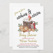 Koekjes en cacao Baby shower Kaart (Voorkant / Achterkant)