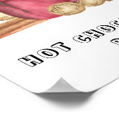 Koekjes en cacao baby shower Warme chocoladereep Poster (Hoek)