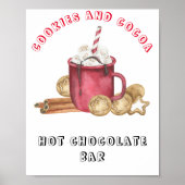 Koekjes en cacao baby shower Warme chocoladereep Poster (Voorkant)
