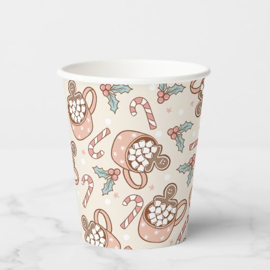 Koekjes en cacao Birthday Party Papieren Bekers (Voorkant)