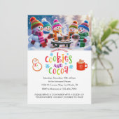 Koekjes en Cacao Christmas Cookie Exchange Kaart (Staand voorkant)