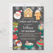 Koekjes en cacao Gingerbrood Decorting Party Kaart (Voorkant)