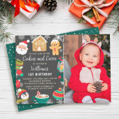 Koekjes en cacao Gingerbrood Kinderen Birthday Fot Kaart