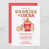 Koekjes en cacao | Gingerbrood | partijuitnodiging Kaart (Voorkant / Achterkant)