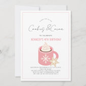 Koekjes en cacao Hot Chocolate Roze Mok Birthday Kaart (Voorkant)