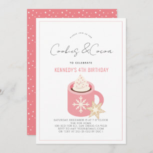 Koekjes en cacao Hot Chocolate Roze Mok Birthday Kaart