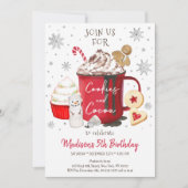 Koekjes en cacao Hot Cocaca Winter Birthday Kaart (Voorkant)