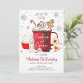 Koekjes en cacao Hot Cocaca Winter Birthday Kaart (Staand voorkant)