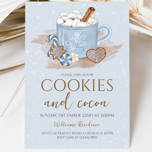 Koekjes en Cacao Kerstfeest Kaart