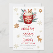 Koekjes en cacao kerstfeest kaart (Voorkant)