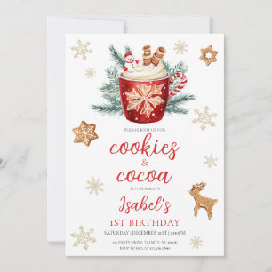 Koekjes en cacao kerstfeest kaart
