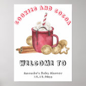 Koekjes en cacao marshmallows Baby shower Poster (Voorkant)