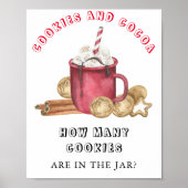 Koekjes en cacao Raad eens hoeveel koekjes Poster (Voorkant)