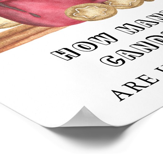 Koekjes en cacao Raad eens hoeveel snoepjes Poster (Hoek)