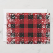 Koekjes en cacao Rustic Kerstparty Kaart (Achterkant)