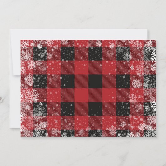 Koekjes en cacao Rustic Kerstparty Kaart (Achterkant)