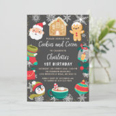 Koekjes en cacao Sneeuwkerstmis Kaart (Staand voorkant)