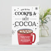 Koekjes en Cacao Vakantie Kerst Warme chocolade Kaart (Staand voorkant)