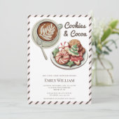 Koekjes en cacao Warm Cozy Baby shower Kaart (Staand voorkant)