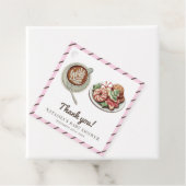 Koekjes en cacao Warm Pastel Roze Baby shower Bedankjes Labels (In situ)