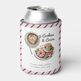 Koekjes en cacao Warm Pastel Roze Baby shower Blikjeskoeler