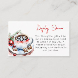 Koekjes en cacao winterse kerstdouche informatiekaartje