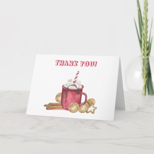 Koekjes en cacaobabyshower Bedankt (Voorkant)
