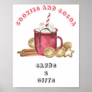 Koekjes en cacaodrank - kaarten en cadeaus baby sh poster