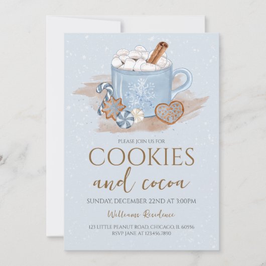 Koekjes- en cacaofeestdag kaart (Voorkant)