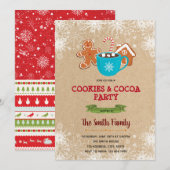 Koekjes en cacaofeestdagen kaart (Voorkant / Achterkant)