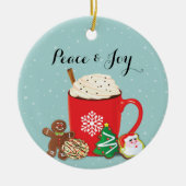 Koekjes en cacaofeestdagen keramisch ornament (Voorkant)