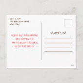 Koekjes en cacaogroene kerst feestdagenkaart (Achterkant)