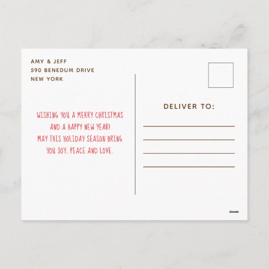 Koekjes en cacaogroene kerst feestdagenkaart (Achterkant)