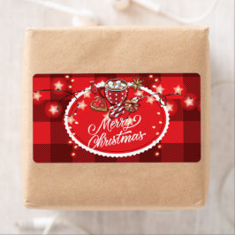 Koekjes en cacaokerst etiket