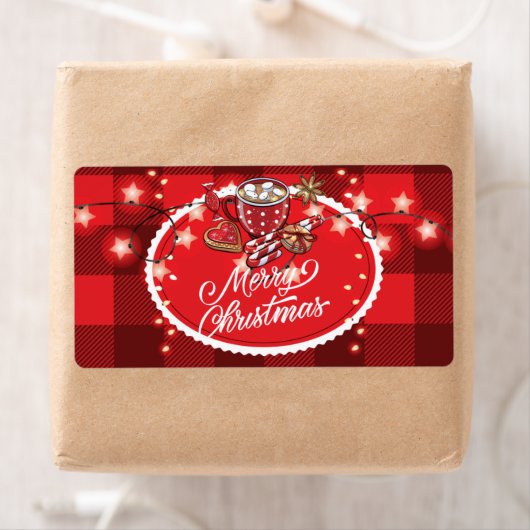 Koekjes en cacaokerst etiket (Insitu)