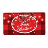 Koekjes en cacaokerst etiket (Voorkant)