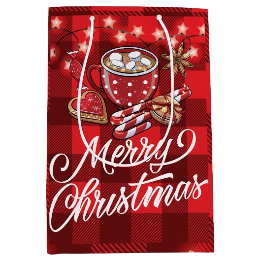 Koekjes en cacaokerst medium cadeauzakje (Voorkant)