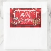 Koekjes en cacaokerst rechthoekige sticker (Tas)