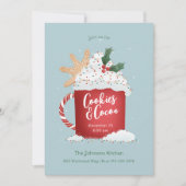 Koekjes en cacaokerstfeest kaart (Voorkant)