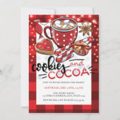 Koekjes en cacaokerstfeest kaart (Voorkant)