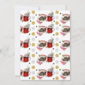 Koekjes en cacaokerstfeest kaart (Achterkant)