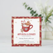 Koekjes en cacaokerstfeest kaart (Staand voorkant)